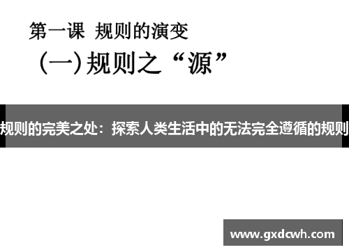 规则的完美之处：探索人类生活中的无法完全遵循的规则